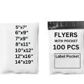 RAZI 100 pcs Ecommerce Shipping Courier Flyer Bag with Pocket Diffrent sizes Tear Resistant Water Proof Durable Strong Self Seal Adhesive Strip Highly Reliable Economical Packaging Materialt. 