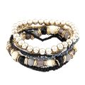 7Pcs/Set Women Boho Bohemian Mix Style Multilayer Elastic Beaded Bracelets for Banquet Party. 