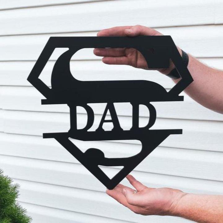 Superman Logo with name wooden wall art, laser cut wooden wall art, wall decoration item, kids room wall art
