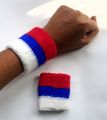 1 Pair (2pcs) Cotton Wrist Band Fiber Wrist Sweat Band Sports Set Gym Fitness Towel Fancy Dress Run Wristband Wrist Guard Support with Antibacterial and Moisture Wicking for Working Out Soft Moisture Absorbent Cotton Terry Cloth for Women & Men. 