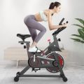 Exercise Spinning Bike, Black, Office Cardio Workout Training, Home Fitness Equipment with LCD Display and Heart Rate Adjustment - MOOSENG. 