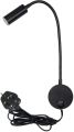 Youngine Flexible Gooseneck Plug in Reading Lamp Art Works Show Accent Light Wall Mount Sconce Spot Lamp Fixture with On/Off Switch (01BlackWarm) Warm white. 