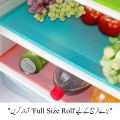 Multicolor Waterproof Kitchen Mats - Food-Grade Silicone Fridge Shelf Liners - Non-Slip, Washable, Roll for Storage Organization. 
