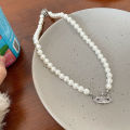 Y2K Jewelry Chain Vintage Crystal Zircon Planet Saturn Pearl Choker Necklace Nicle. 