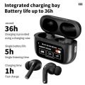 SAIYA T70 ANC Pro Wireless Earphone with LED Screen Wireless Earbuds Bluetooth Headphones Active Noise Cancelling Earbuds Hi-Fi Stereo Ear Buds LED Power Display in-Ear Headphones with Charging Case Earphones for iPhone Android,Music Game (Black). 