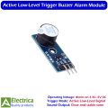 Active Low Level Trigger Buzzer Alarm Module 3.3V–5V With Jumper Wires Electronic Building Block for Arduino, MCU, and DIY Projects by Electrica. 