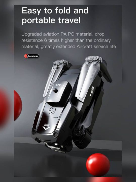 JS25 drone with Dual camera, integrated remote control four-axis drone, with HD Dual camera, suitable for beginners, WiFi FPV real-time recording, headless mode, one-key takeoff and landing, 3D scrolling, gesture photo/video