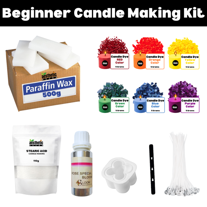 Candle Making Kit - Candle Making Kit For Beginner -  Beginner Candle Making Kit - Candle Making Kit With Paraffin Wax - Candle Making Kit Raw Material- Raw Material For Candle Making - DIY Candles Craft Kit For Beginner - Candle Making Supplies