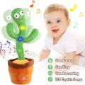Rechargeable | Cell Operated Dancing Cactus Toy with Recording Lighting Repeats What You Say Singing Cactus Plush Toy | Birthday Gift Kids | SJR Collections. 