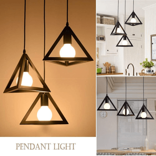 Triangle Shape Hanging | Ceiling Hanging | Pandent Lights | Hanging Lights For Offices , TV Lounge , Bed Room , Kitchen , Hotels , Home..