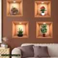 4 Pcs Wall Decor 3D Sticker Removable. 