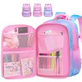 New Gradient Backpack For Girls Pink School Bags Kids For Grade 4 to 6. 