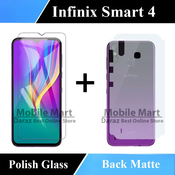 2-in-1%20Combo%20Pack%20For%20Infinix%20Smart%204%20-%20Tempered%20Glass,%20Back%20Matte%20Protector%20Soft%20Film%20-%20Image%204