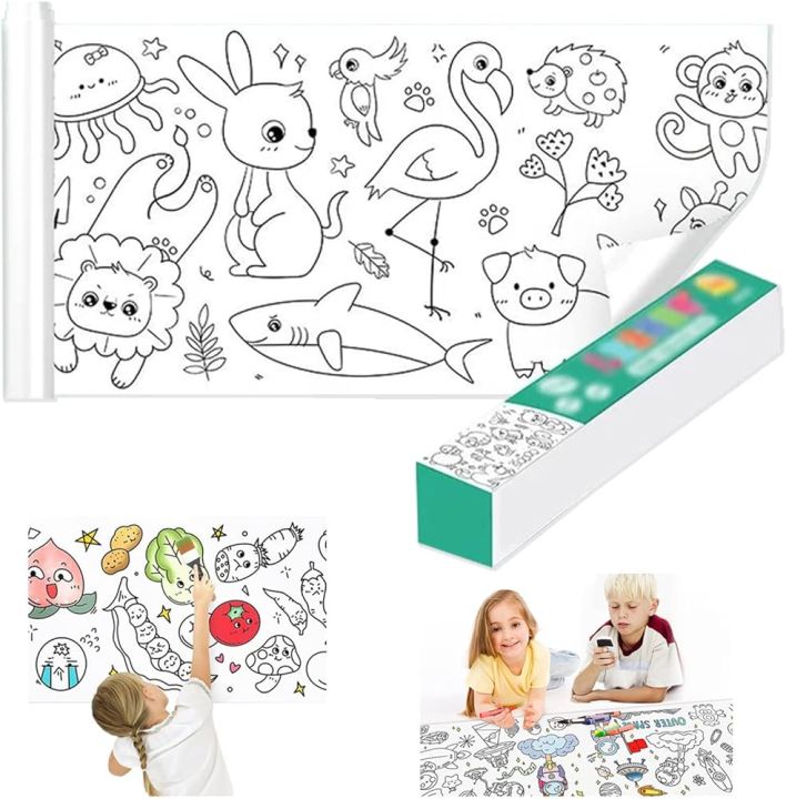 DIY%20Children%20Drawing%20Toys%20Arts%20Creative%20Handmade%20Graffiti%20Scroll%20Color%20Filling%20Painting%20Drawing%20Paper%20with%20Watercolor%20Pigments%20With%206%20Poster%20Color%20Roll%20Size%20150%20x%2019.7%20CM:%20-%20Image%202