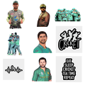 21pcs PAKISTAN CRICKET TEAM sticker pack for all sports fan psl babar azam pakistan cricketers t shirt harris rouf nasim shah fanatics ideal for gifts decor aesthetic desi use waterproof. 