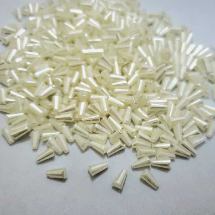 100 Pcs Teardrop Beads Sewing Crafts 8mm off white Colors