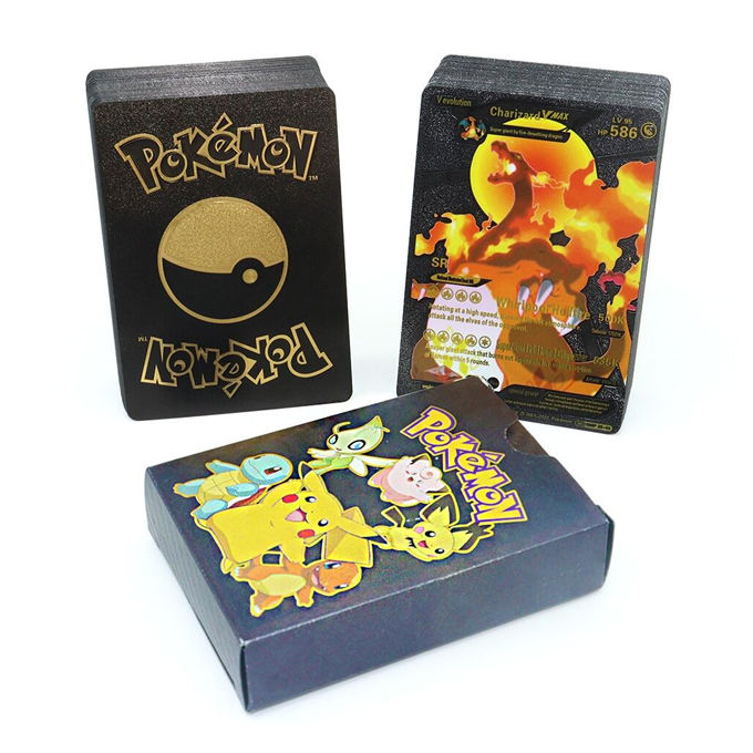 55%20Pcs%20Pokemon%20Black%20Gold%20Foil%20Cards%20Anime%20Cartoon%20Pokemon%20English%20Version%20Tcg%20Card%20For%20Fans%20Collection%20-%20Image%204