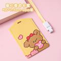 Cartoon Access Control Card Holder Lanyard ID Work Permit Protective Cover. 