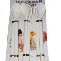 Best Quality Thick Unbreakable Plastic Ice-Cream Spoon Set of 6 For Ice cream/ Dessert/Sweet Eating. 