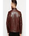 Dark Brown Stylish Casual Leather Jacket. 