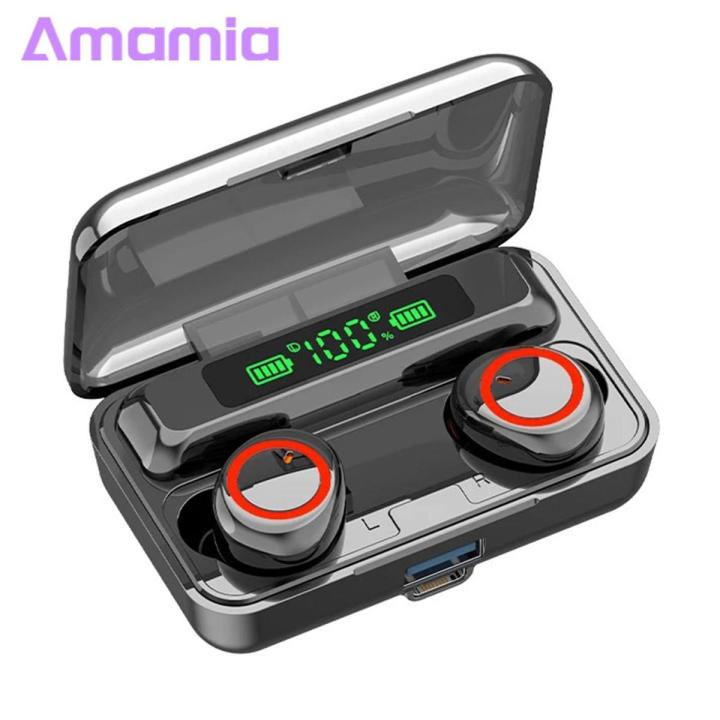 Amamia In-ear Earphones Large Capacity Bluetooth-compatible 5.1 12D Sound Effect Earbuds