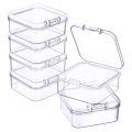 6 Pieces Mini Plastic Clear Storage Box for Collecting Small Items, Beads, Jewelry, Business Cards. 