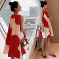 Maternity dress korean version plus size women's dress summer loose fat mm sleeveless midi length. 