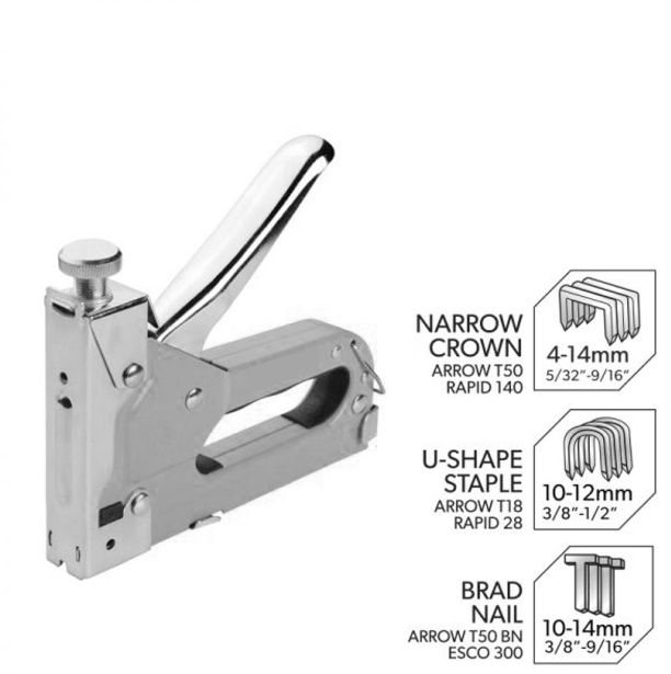 Openness - 3 in 1 Heavy Duty Manual Staple Gun for Upholstery, Fixing, Material, Decoration, Carpentry, Furniture