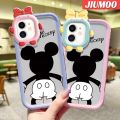 JIUMOO Case For Huawei P30 P30 Pro Case Disney Mickey Pattern Bowknot Casing Transparent Soft Silica Gel Shockproof Phone Cases All Inclusive Camera Lens Protective Cover. 