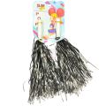 Cheering Pom Pom Pair - Black - Unisex - Pack Of 2. 