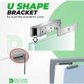 Conventional 280kg Magnetic lock U shape Bracket 350lbs Frameless Glass Door Access Control System UM180. 