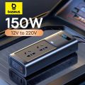 Baseus 150W Car Inverter, DC 12V to AC 220V Power Inverter, Car Charger For Laptop/ Phone/ Fan. 
