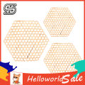 Bamboo Steaming Mat Washable Hexagonal Meal Mat Coaster Sushi Plate. 