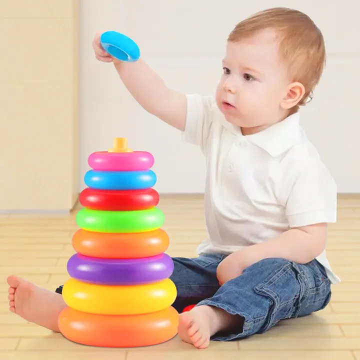 Rainbow%20Stacking%20Stack%20Up%20Colorful%209%20Pcs%20Ring%20Tower%20For%20Early%20Learning%20Central%20Educational%20Toy%20Multicolor%20-%20Image%203