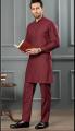 Elegant Maroon Kurta Pajama for Men. 