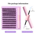 1set Eyelashes Extension Segmented Lashes Grafting Kit Single Clusters DIY Eye Makeup False Eyelashes Make Up faux cils. 