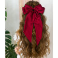 Big bow silk hair clip for woman girls latest fashion hair clips for girls hair accessories. 