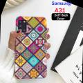 Samsung A31 Back Cover - Art Floral Soft Case Cover. 