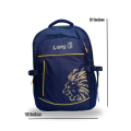Lion Printed Travel Laptop Backpack Black with Multicolor Combination. 