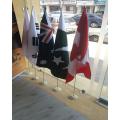 Pakistan Indoor flag-with pole- Flag Ornament With  Fringe. 