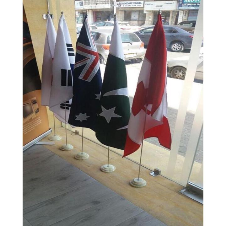 Pakistan Indoor flag-with pole- Flag Ornament With  Fringe