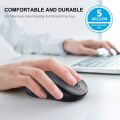 WisFox 2.4G Wireless Mouse for Laptop, Ergonomic Computer Mouse with USB Receiver and 3 Adjustable Levels, 6 Button Cordless Mouse Wireless Mice for Windows Mac PC Notebook (Grey). 