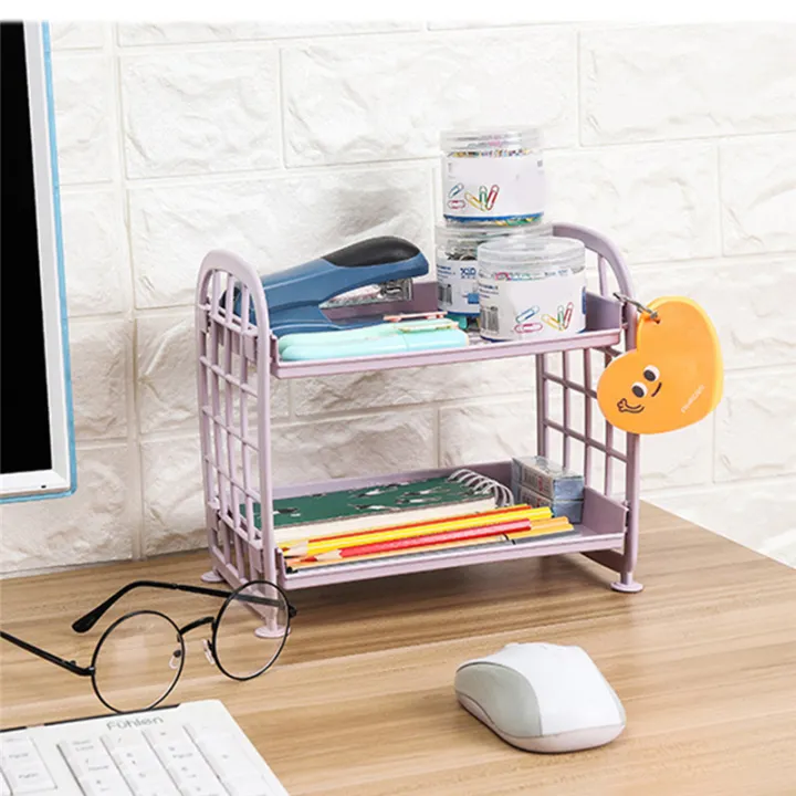 Plastic%20Desktop%20Organizer%20Double%20Layer%20Hollow%20Shelf%20For%20Cosmetics,%20Finishing,%20Kids,%20Kitchen%20And%20Bathroom%20Accessories%20Storage%20Rack%202%20Tier%20Shelf%20Holder%20-%20Image%206