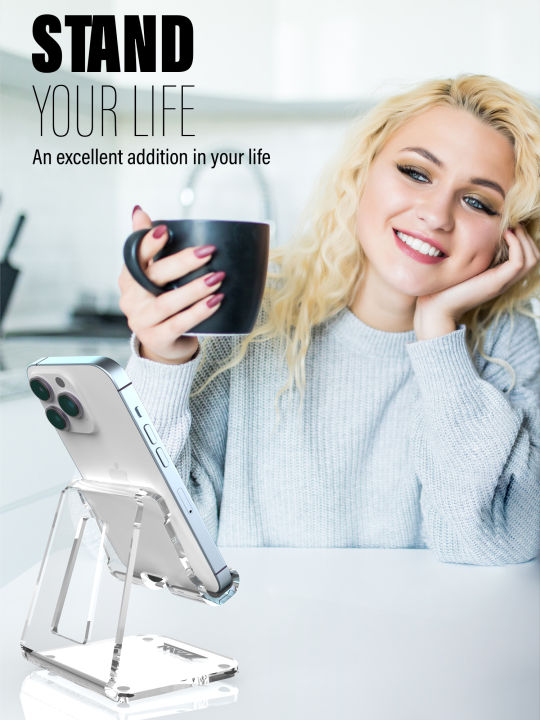 ZAW%20Mobile%20Holder%20Acrylic%20Portable,%20Ergonomic%20Desk%20Phone%20Stand,%20Compatible%20with%2015%20Pro%20Max/14%20Pro/S23/S22%20Ultra%20Smartphones,%20Home%20&%20Office%20Accessories%20-%20Image%202