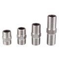 Thread Adapter 201 Stainless Double Male Thread Connecter Thickened Multiple Specifications Stainless Steel Hex Nipple Pipe Fitting Connector Water Oil Air. 