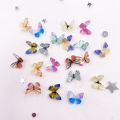 3D Colorful Glitter Mini Wheel Butterfly Nail Art AB Miniature Pattern Applique DIY Manicure Rhinestone Scrapbook Decor Craft. 