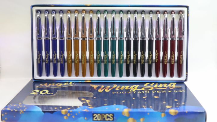 Angel Wing Sing Fountain Pen Transparent Cap Attractive Design