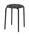 IKEA Stool, Black / White / Red. 