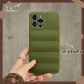 Vintage Olive Green Wave Shape Phone Case For iPhone 13 12 11 Pro Xs Max X Xr 7 8 Plus Shockproof Soft Silicone Back Cover. 