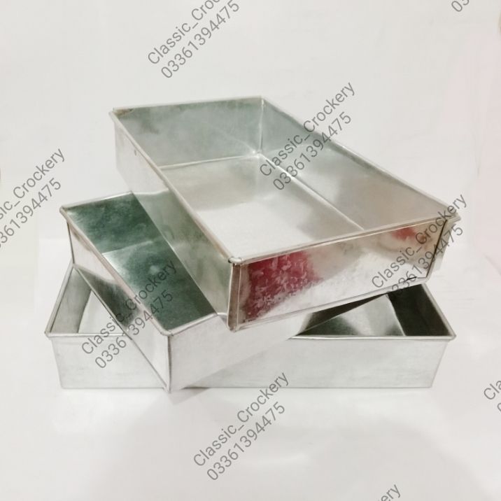 Cake pan Rectangle Shaped 3 pices set 3 sizes (Moulds) Mold Baking Mould 3 piece Set